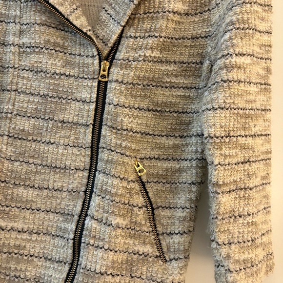 Lucky Brand Women's Cream Knit Sweater Full Zip Jacket - Picture 4 of 10